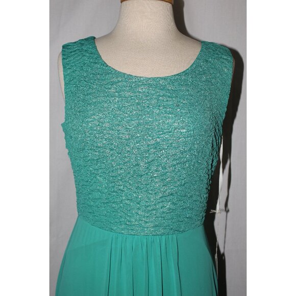 Fanny #1520 Floor Length Stretch Chiffon Gown With Jacket-Size XL-JADE-NEW - Picture 6 of 7